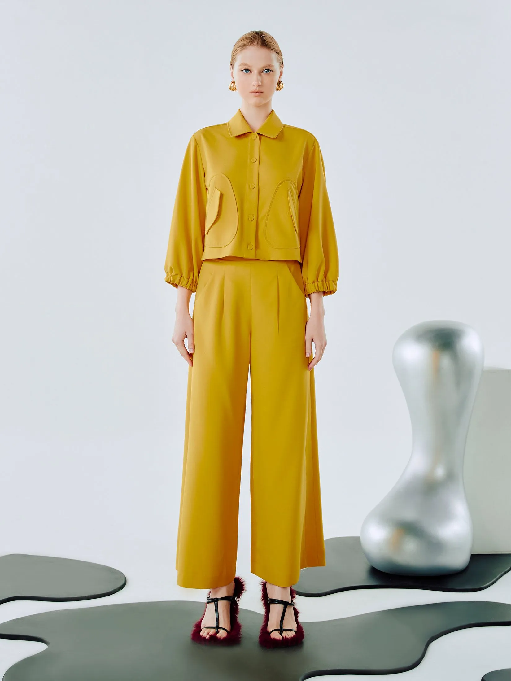 SHAKA Woman Pants Side Panel Yellow