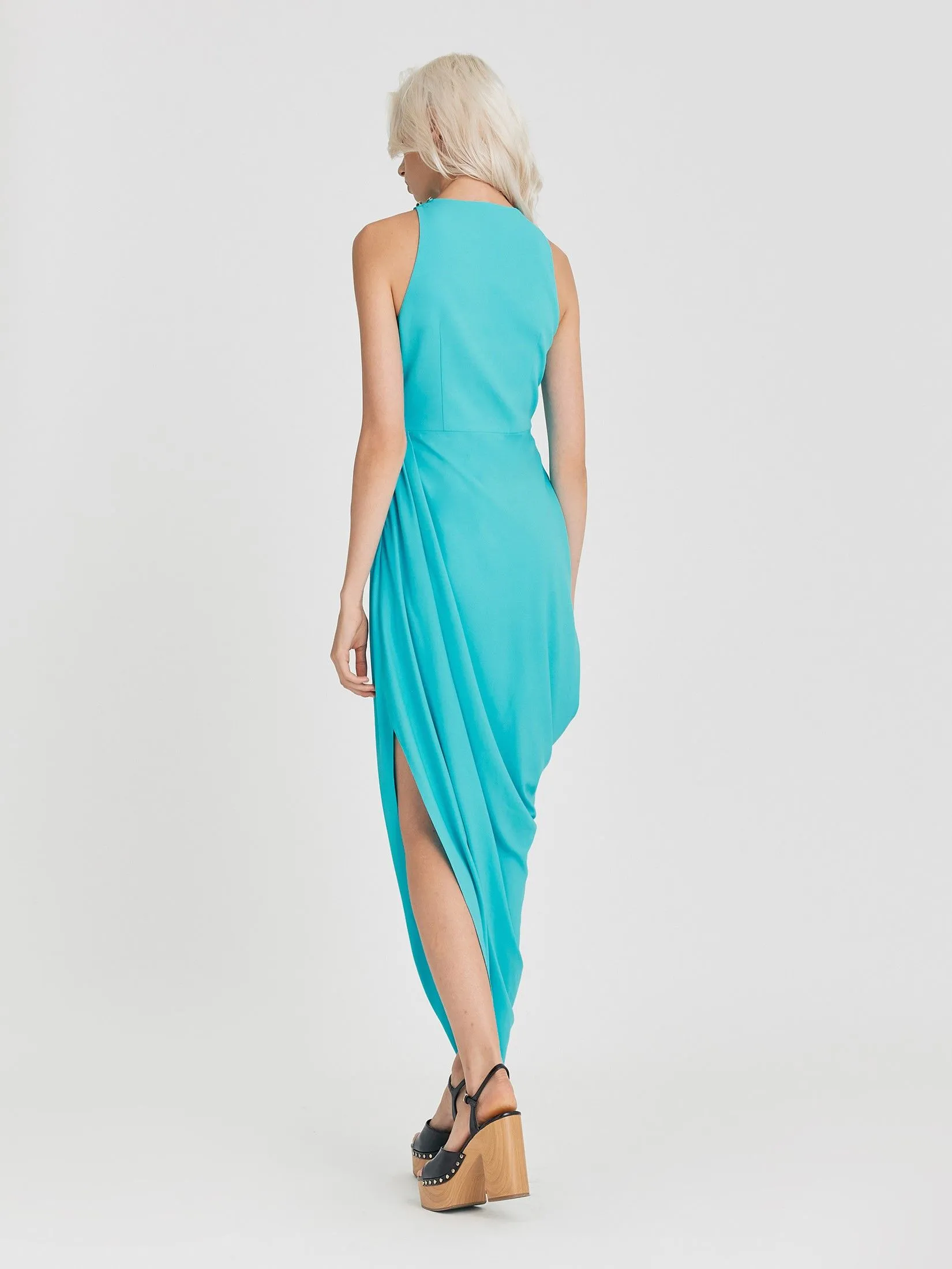 ASV (AW24) Ashly Draped Women Dress Blue