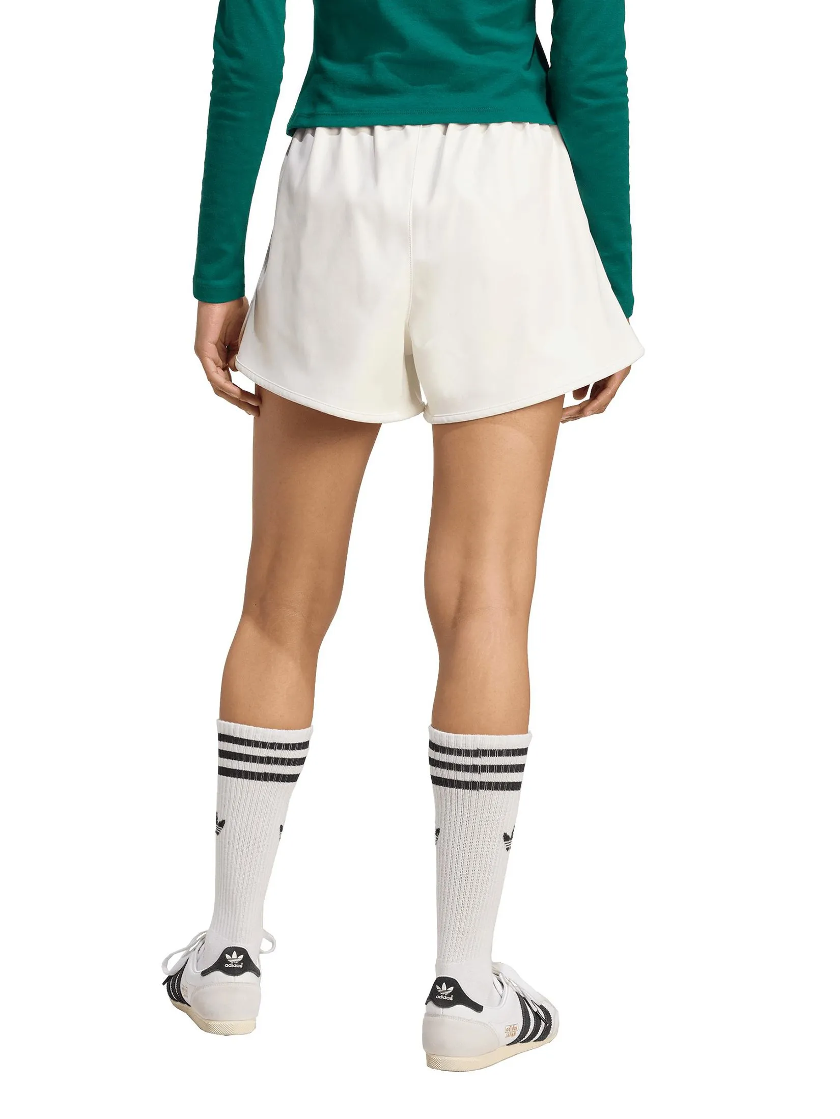 ADIDAS Women Shorts Pleather Sprinter JW2624 White / Off White