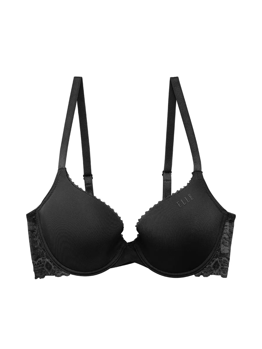 ELLE LINGERIE Lingerie Moulded Bra LB6550 Black