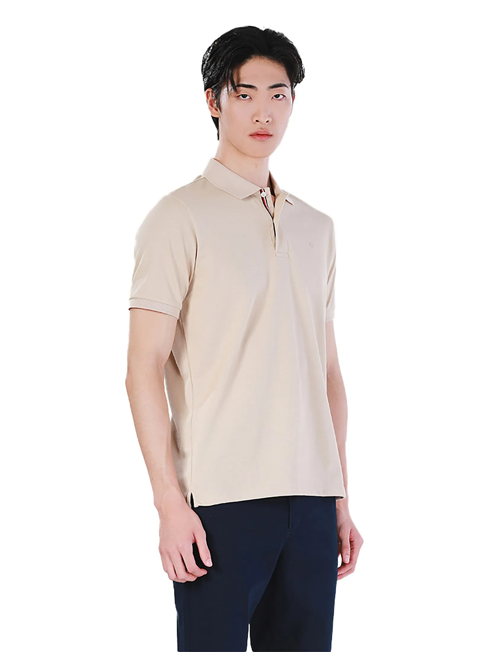 JOHN HENRY Men's Polo (Slim Fit) SDM Beige