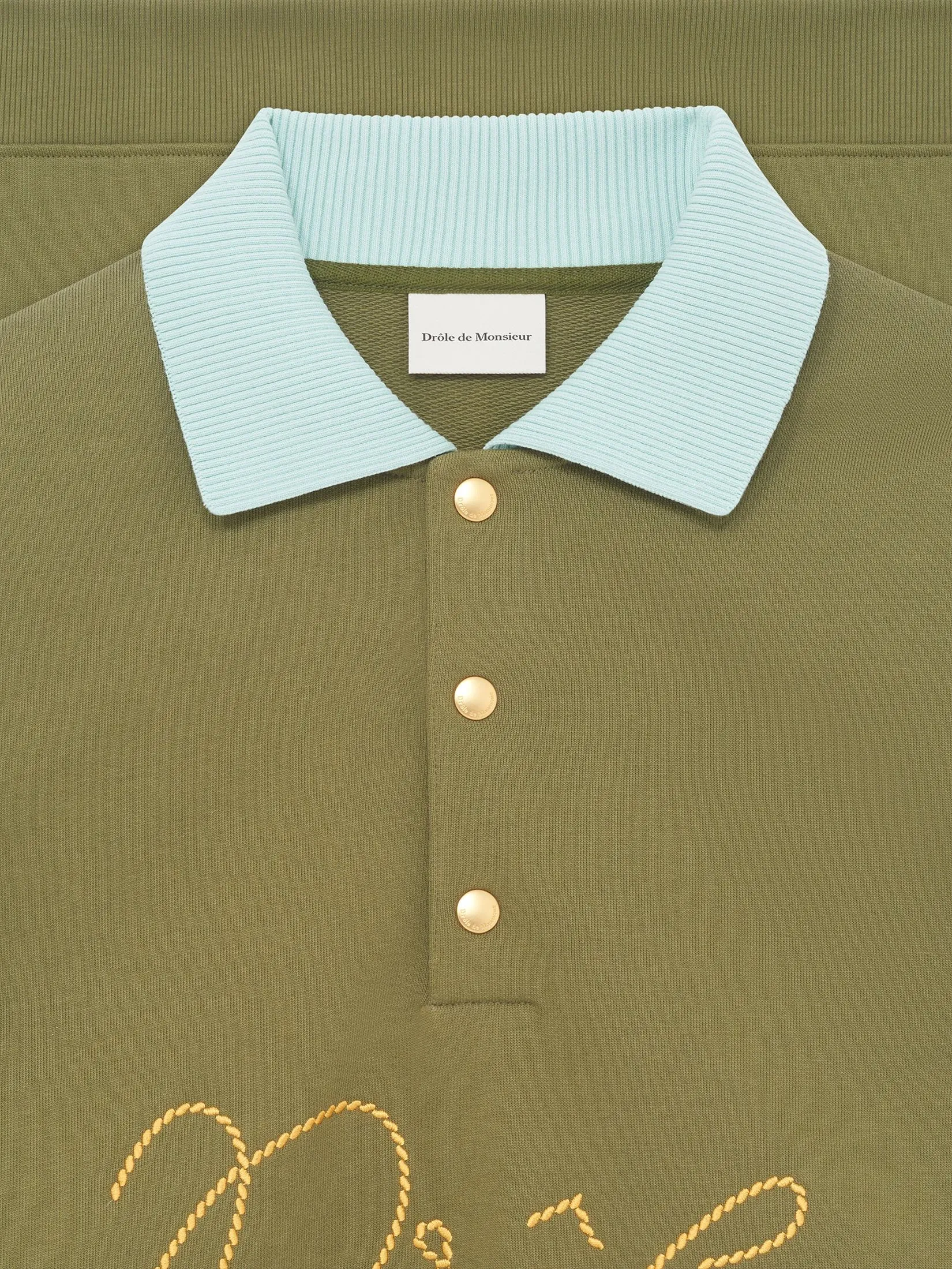 DROLE DE MONSIEUR Men Polo The Funny Braids Khaki