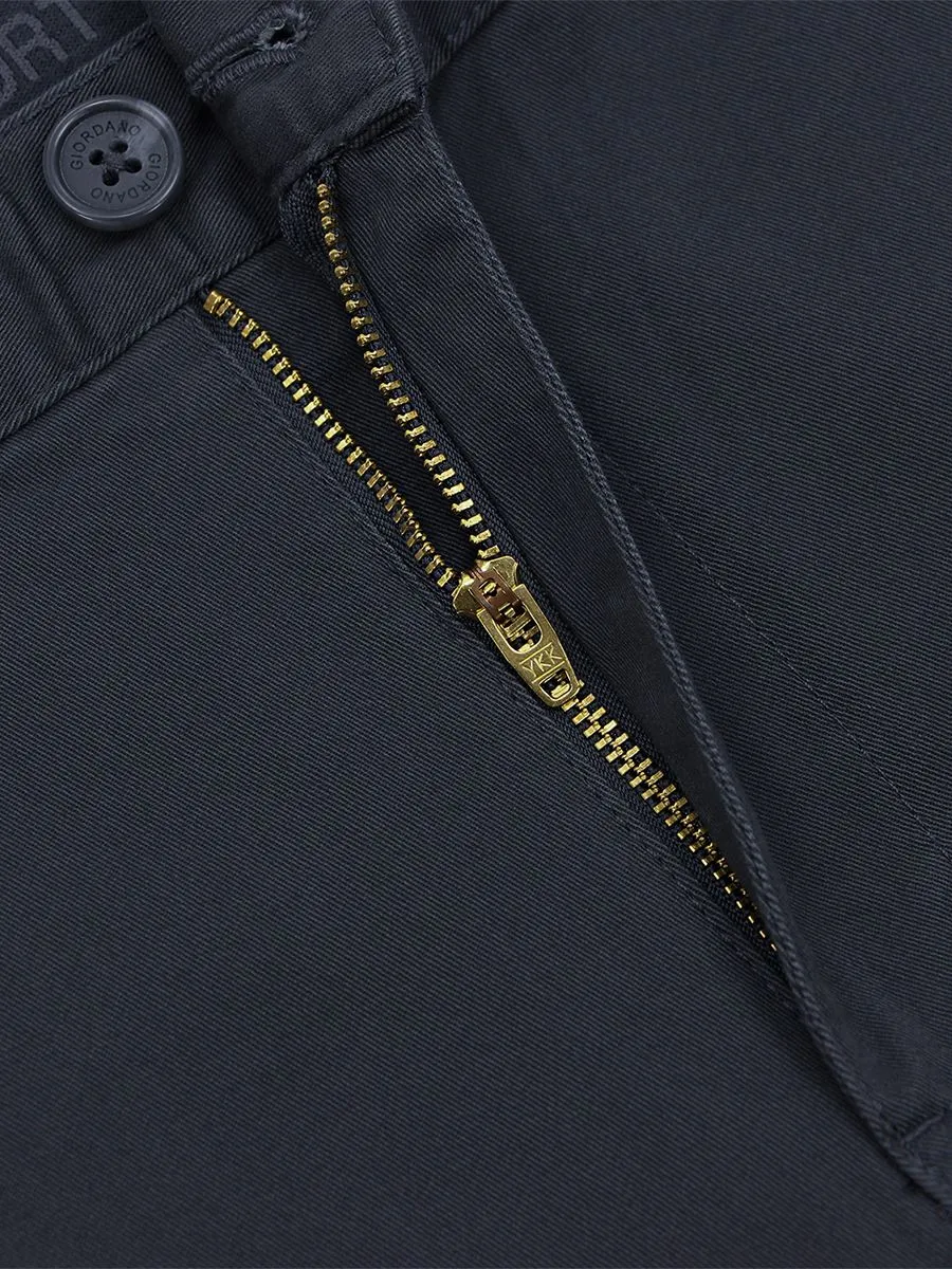 GIORDANO Men's Super Stretch Easy-Care Pants (180° Waistband) Atom Grey