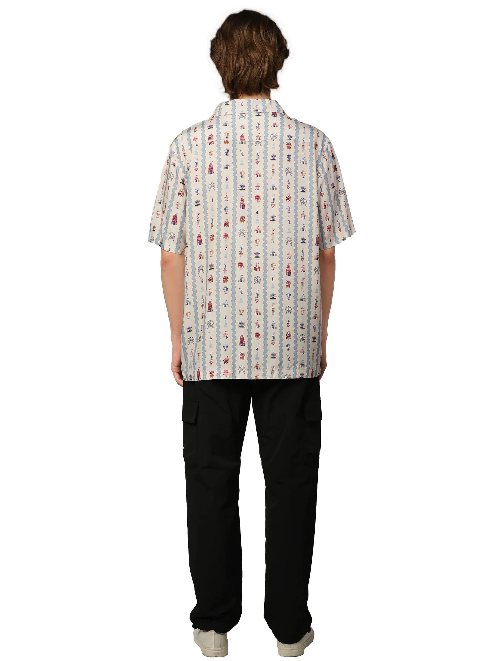 JOHN HENRY Men's Short Sleeves Hawaii Shirts (Relaxed Fit) MERRIMENT Beige