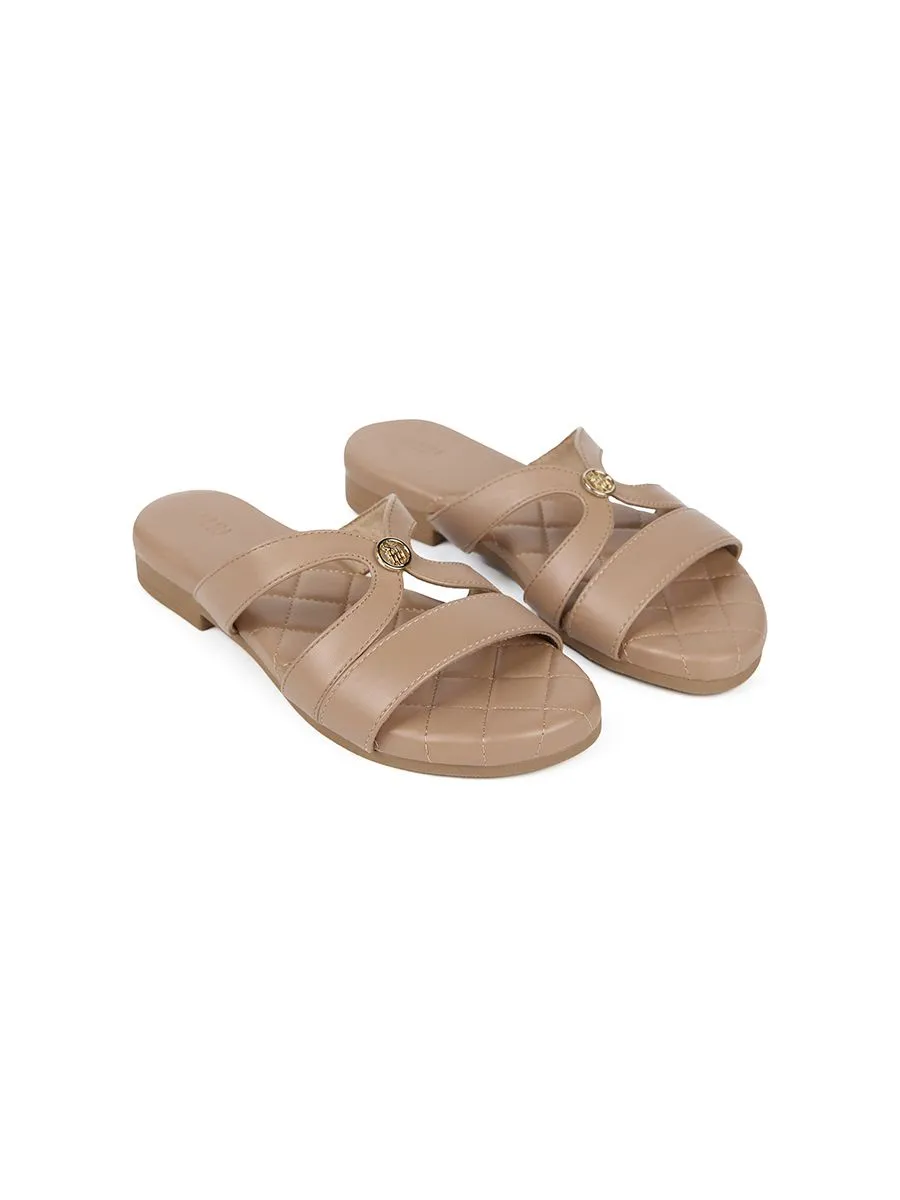 SHU WOWEN  PALETTE SOFT TINY SIGNET SANDALS - LATTE