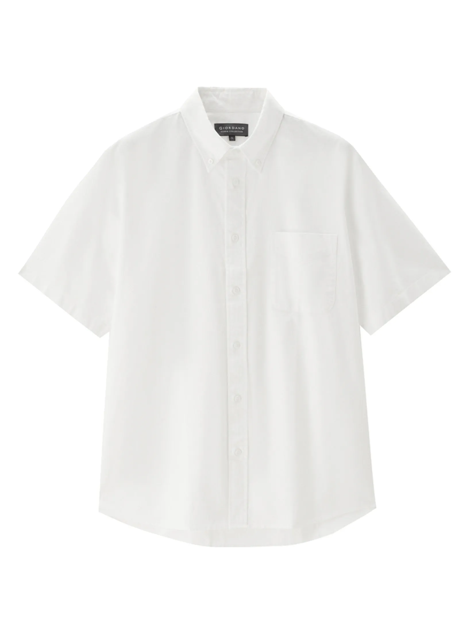 GIORDANO Men s Online Exclusive Relaxed Oxford Shirt (Korea) White