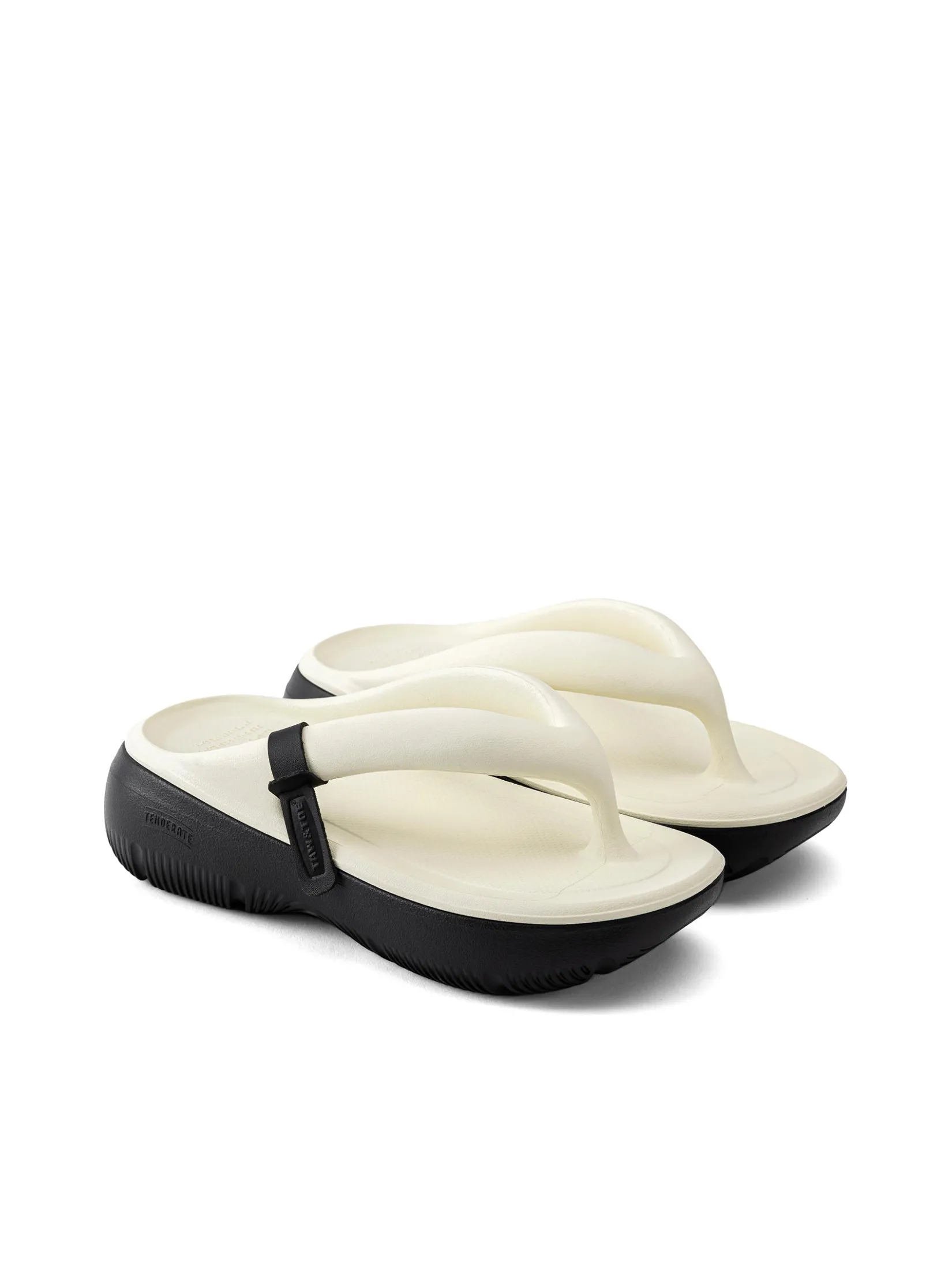 TAW&TOE Unisex Sandals Zerovity Plumpy Creamy Black