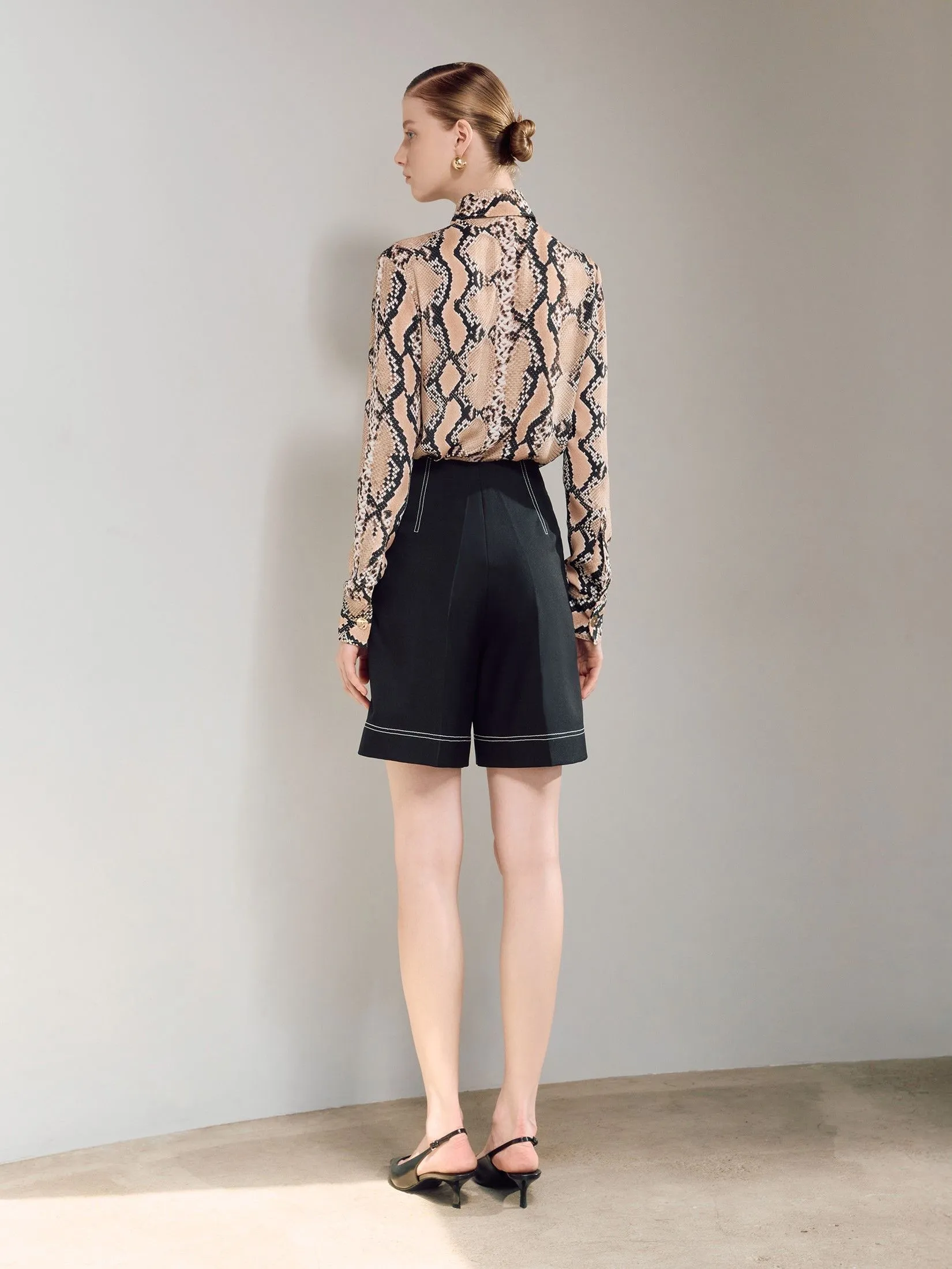 ASAVA ( SS25) Andie High Rise Women Shorts Black