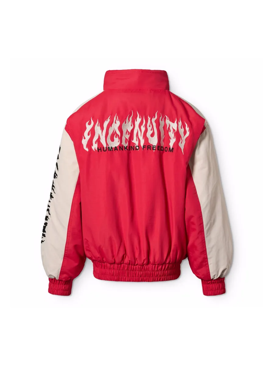 MOLO HEROLD VIVID JACKET RED AND WHITE