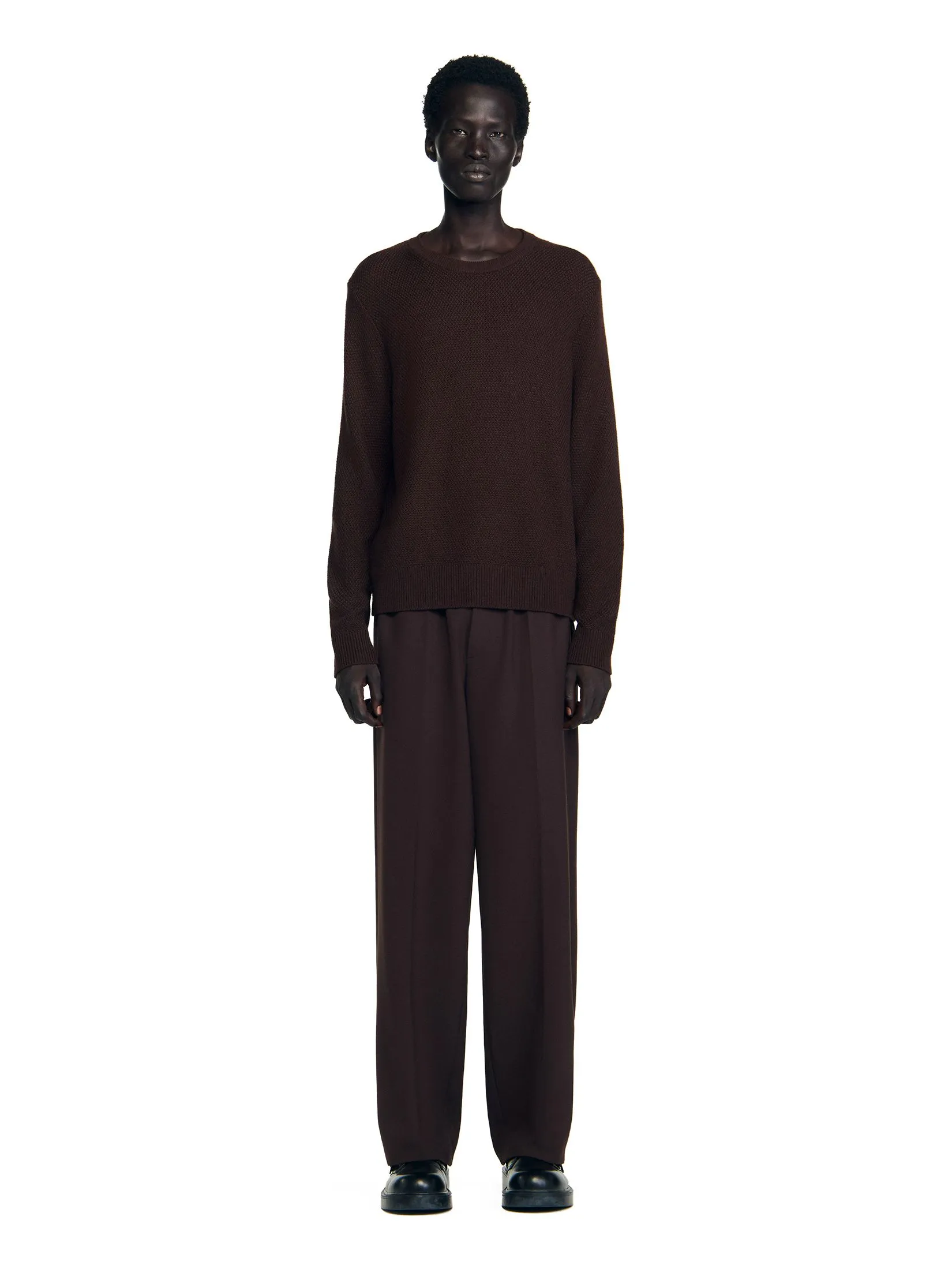 SANDRO Textured Knit Jumper