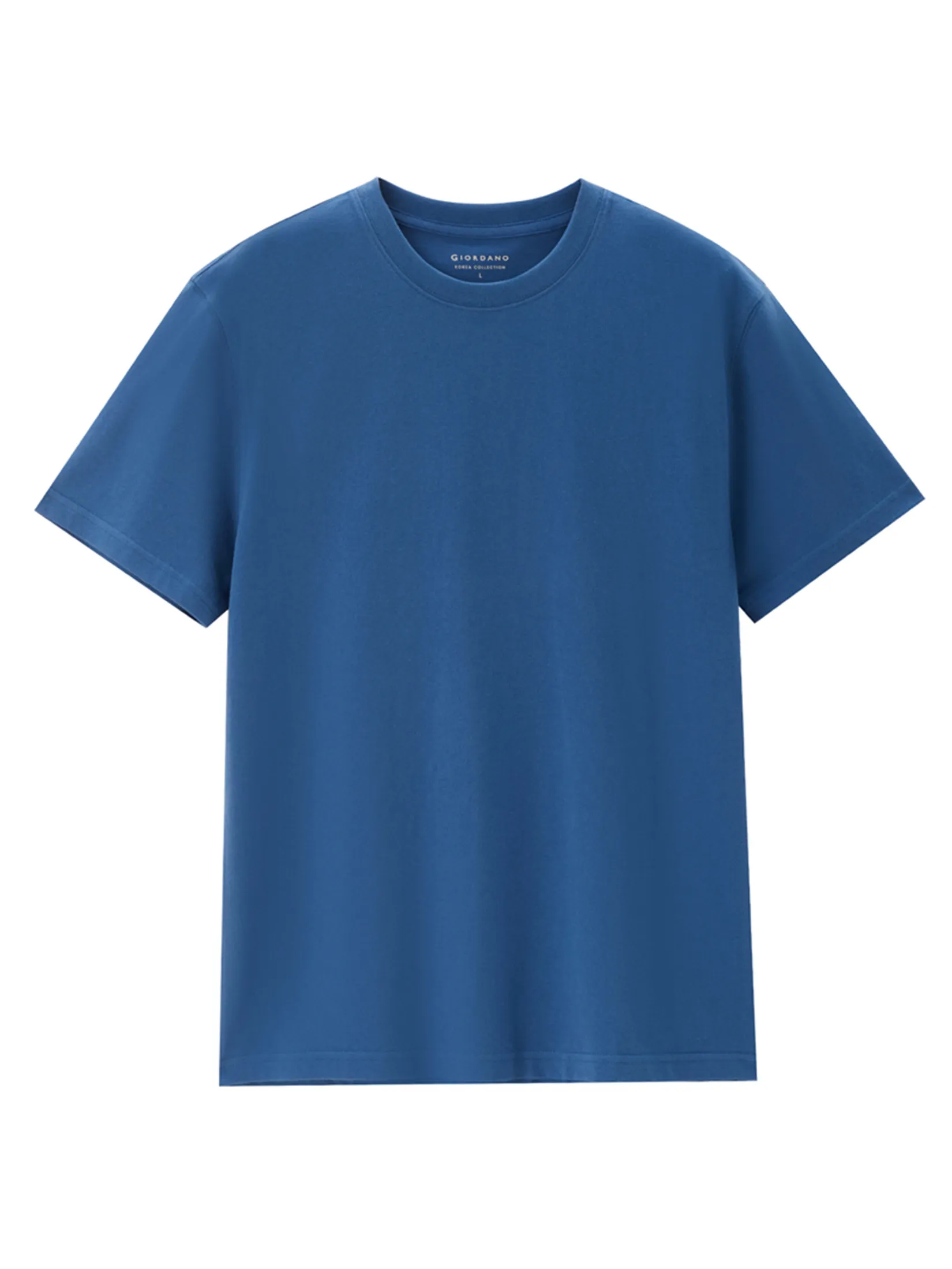GIORDANO Men s Online Exclusive Soft-Touch Plain T-shirt (Korea) Dark Blue