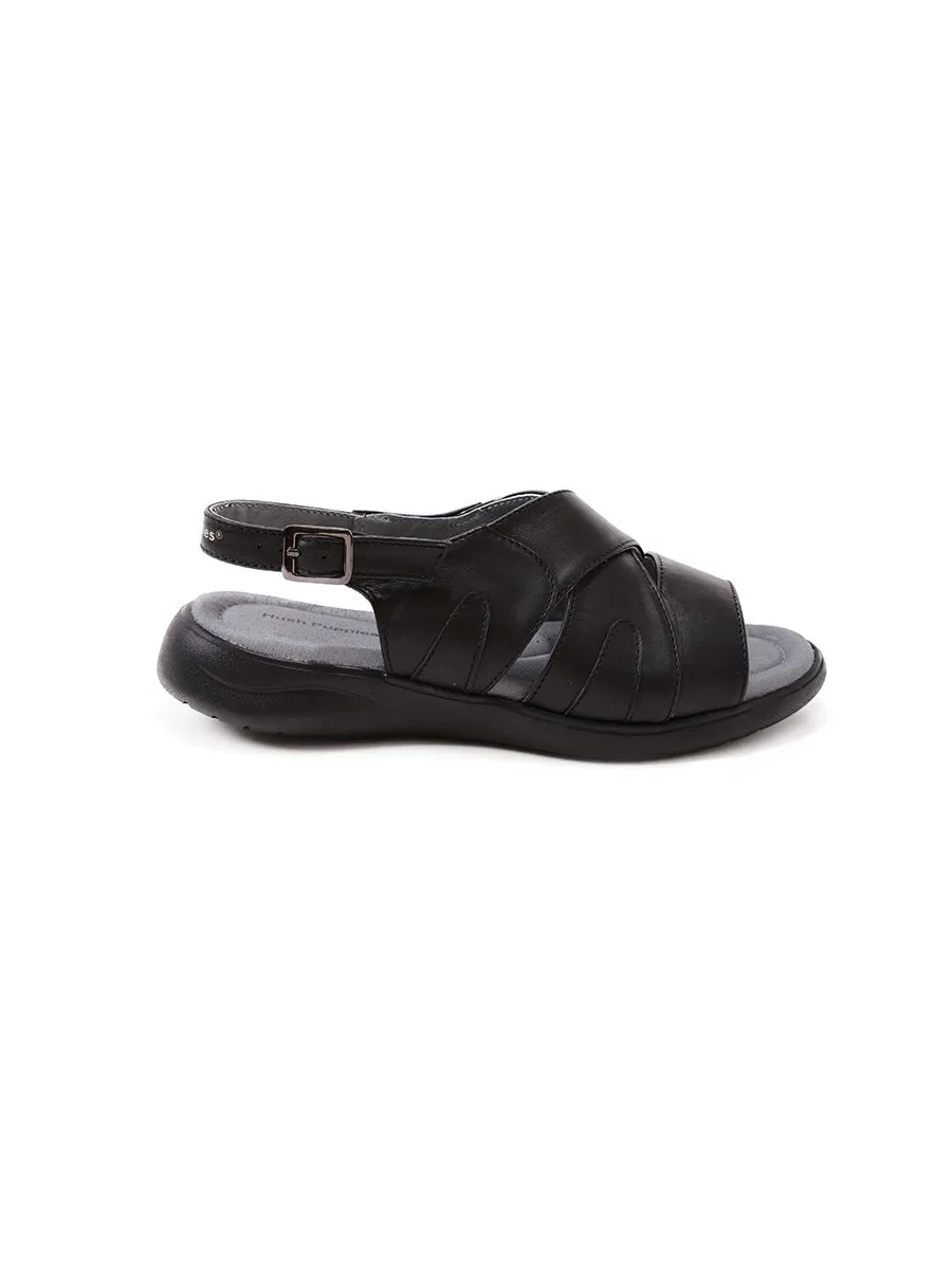 HUSH PUPPIES Women's Shoes Sandals Slingback COMFORT COLLECTION - BLACK