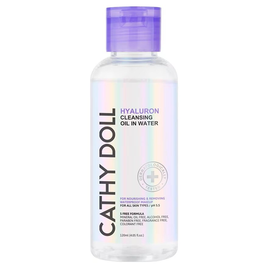 Cathy Doll Cleansing Oil in Water Hyaluron 120 Ml. - Purple