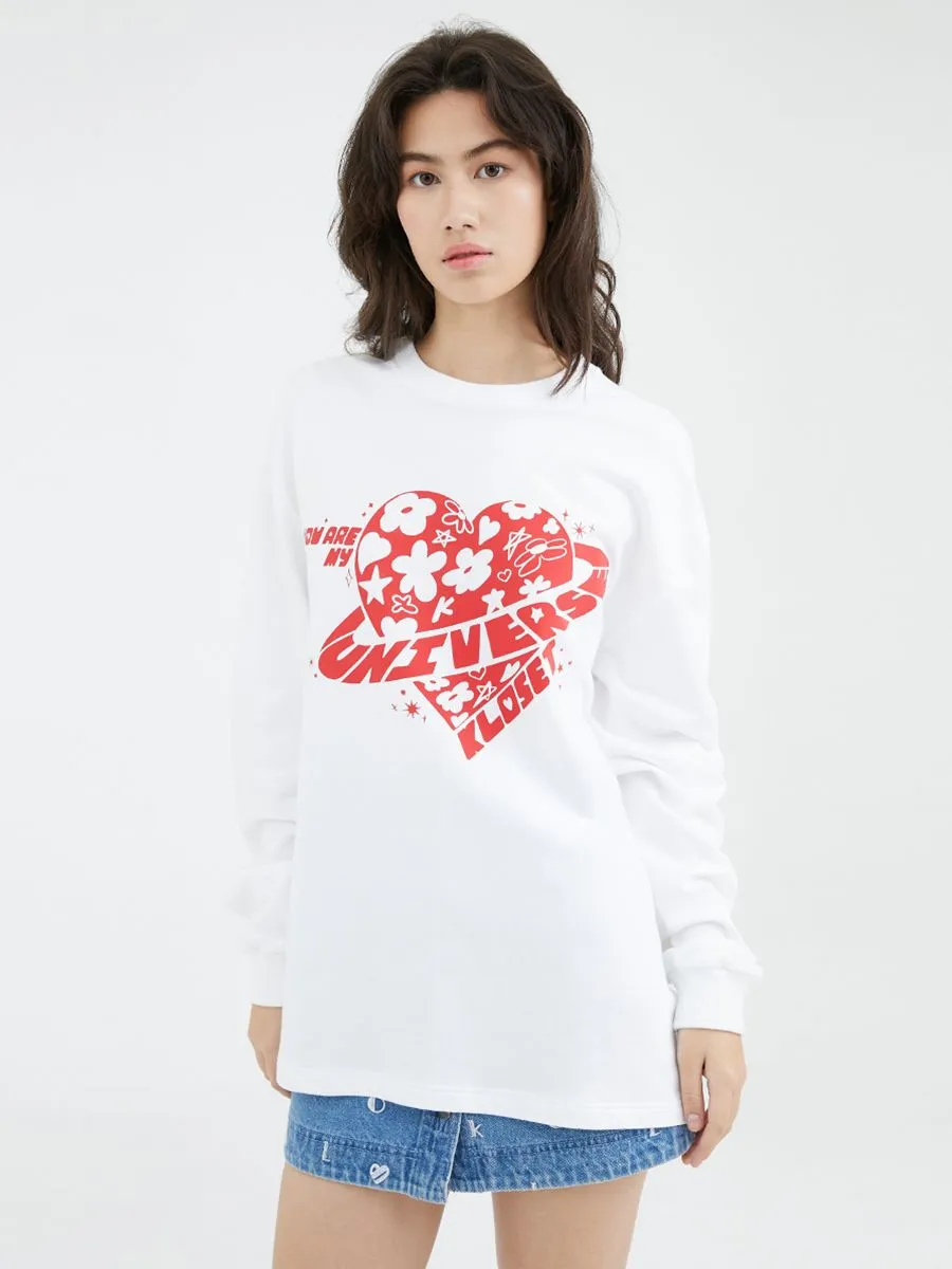 KLOSET (VT23)My Universe Sweatshirt (Unisex)White