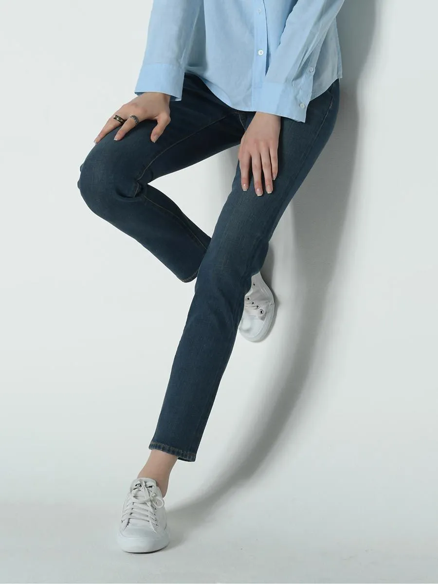 MC JEANS Dave Jeans Red Sew Selvedge MASZ060 Navy Blue