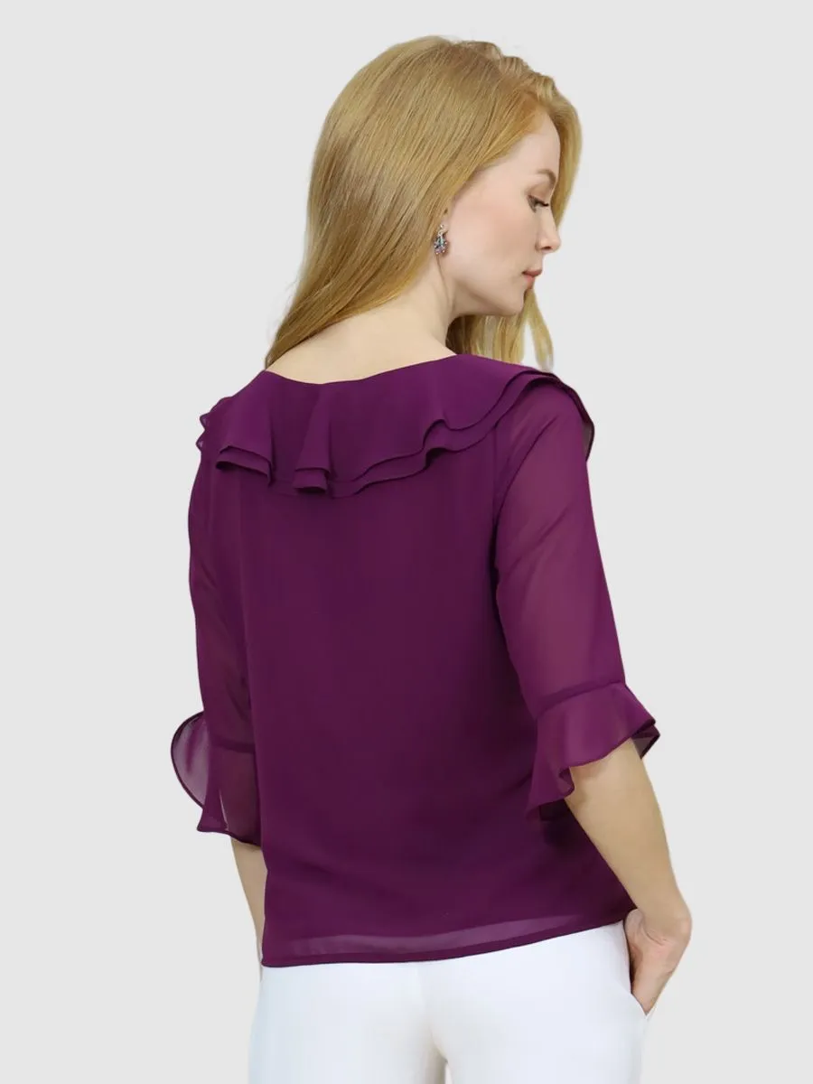 MIKIKO Women  Blouse Rachel Lace Violet