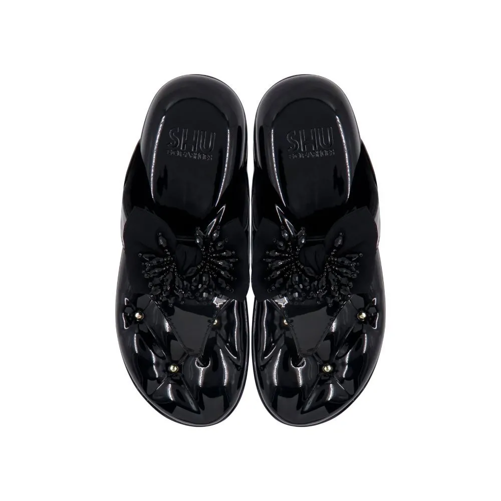 SHU WOMEN SOFASHOES 2.5" SWEETCHIC  SWSS0203- GLOSSY BLACK