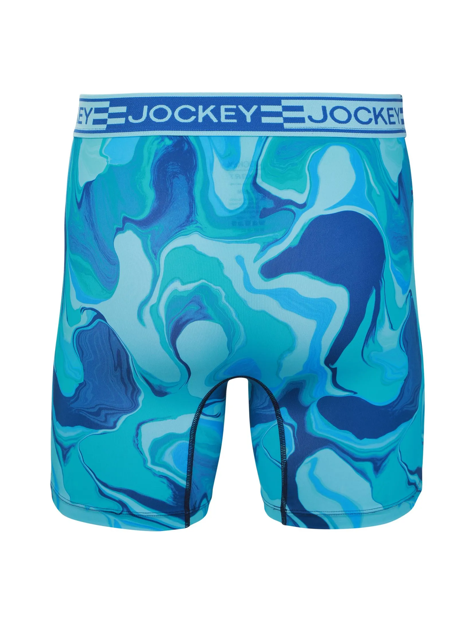 JOCKEY UNDERWEAR Men's SPORT MICROFIBER ACTIVE BOXER TRUNK BLUE