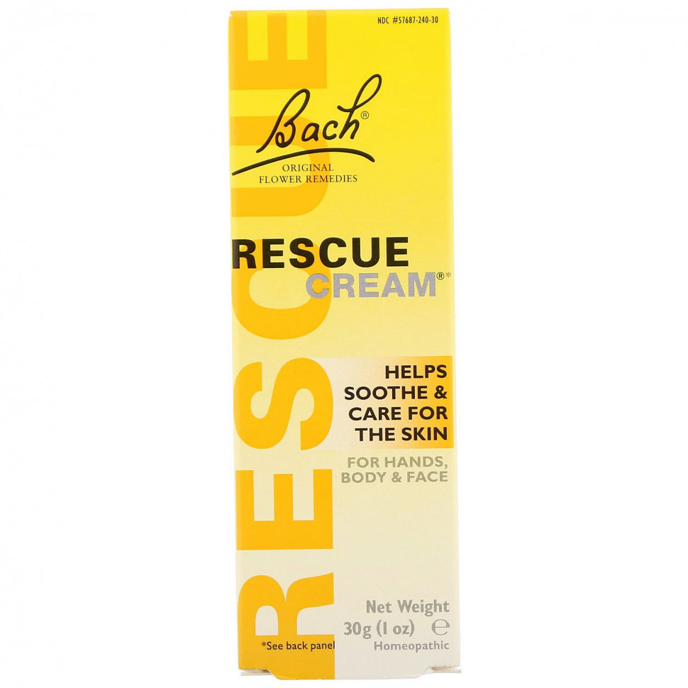 Bach, Оригинальные цветочные средства, Rescue Cream, 30 г (1 унции)