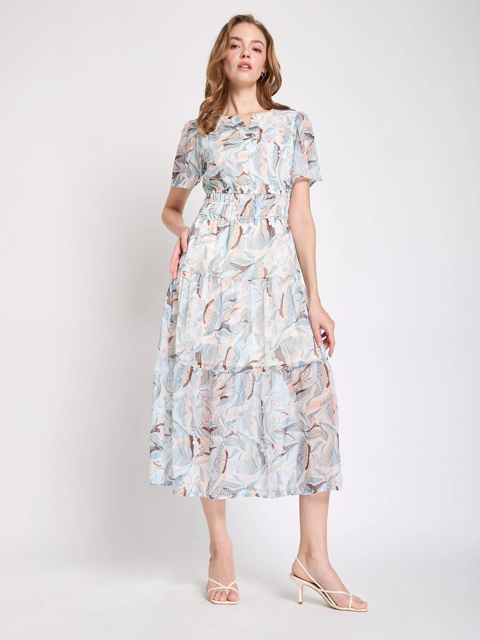 FOF Women Maxi Dress with Waist Tie