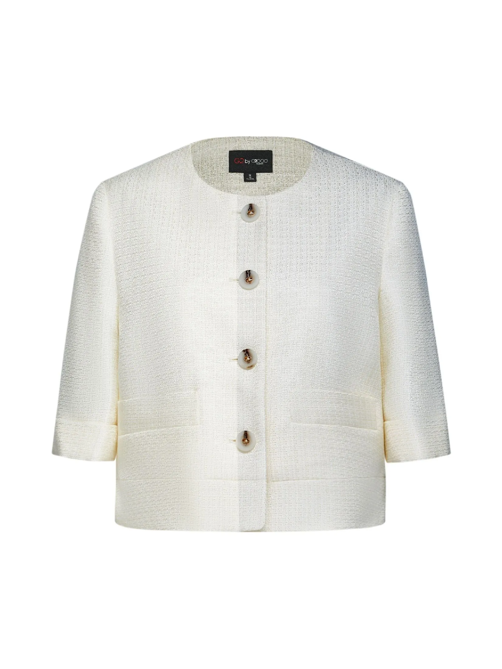 G2000 Women Clothing Tweed Jacket Regular Fit - Off-White