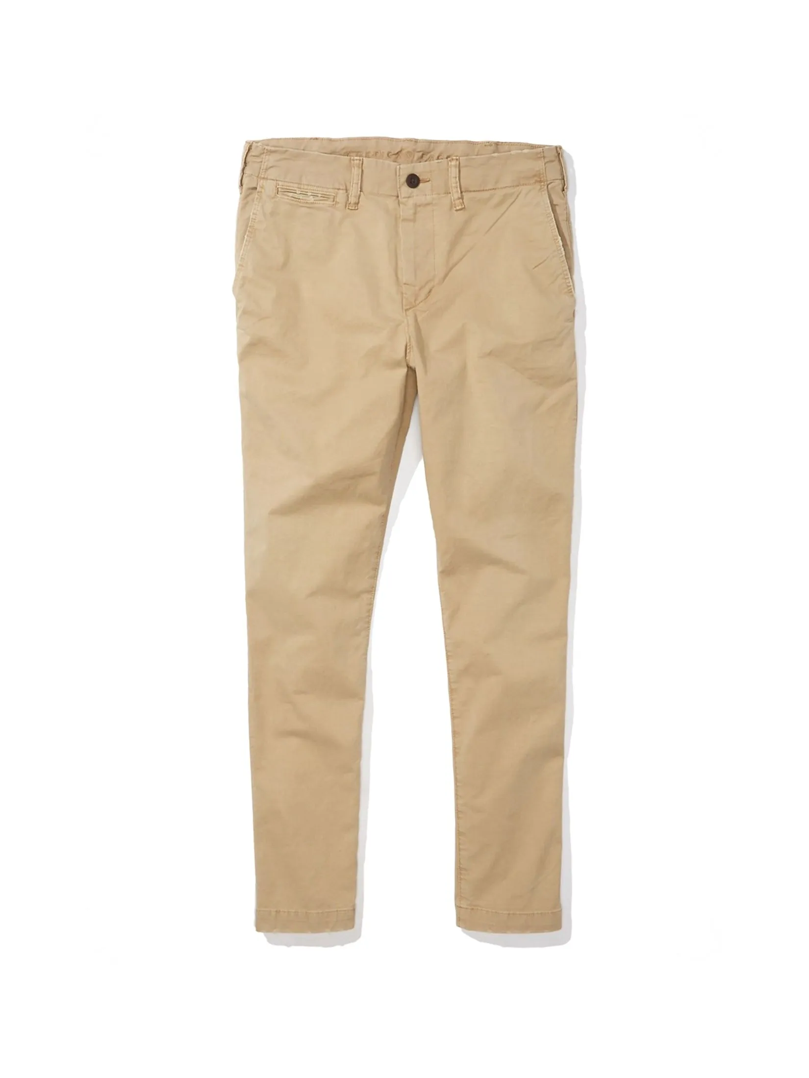 AMERICAN EAGLE MEN 4578 ULTIMATE WORN IN CHINO 281 LIGHT KHAKI