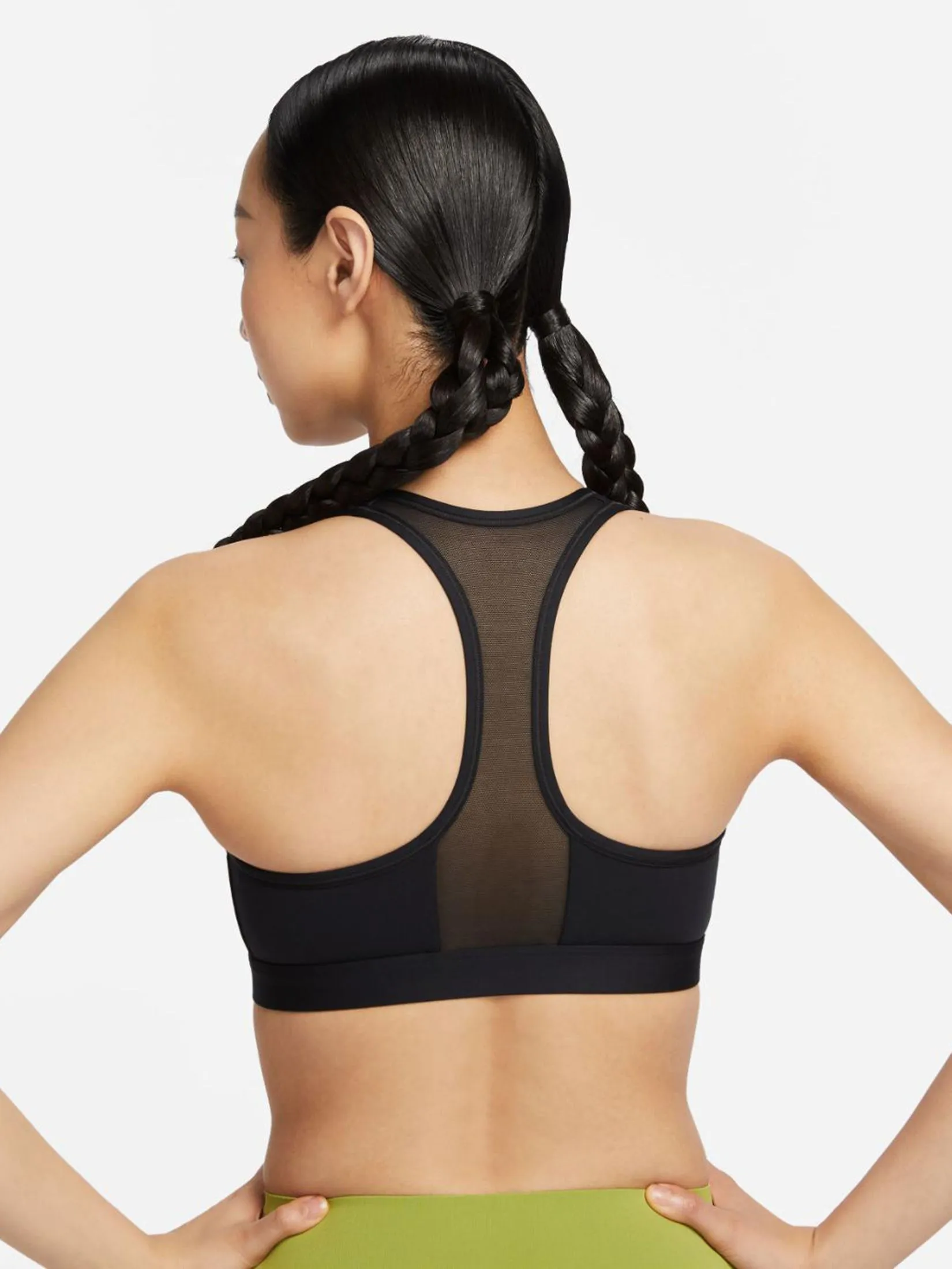 NIKE Women Sport Bra Swoosh Front Zip Medium-Support