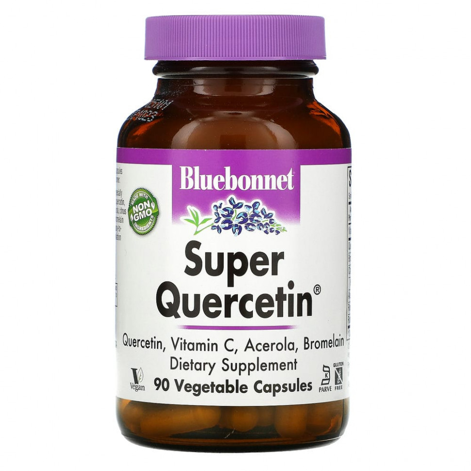 Bluebonnet Nutrition, Super Quercetin, 90 растительных капсул - BLB-00553-30 шт.