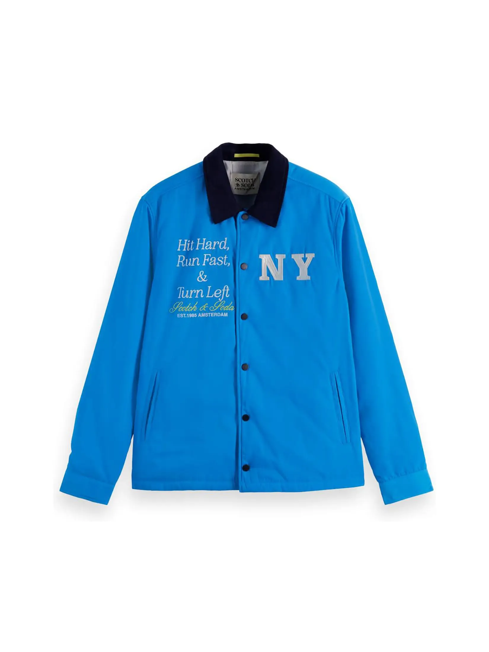 SCOTCH&SODA Men Jacket Satin Club League Blue
