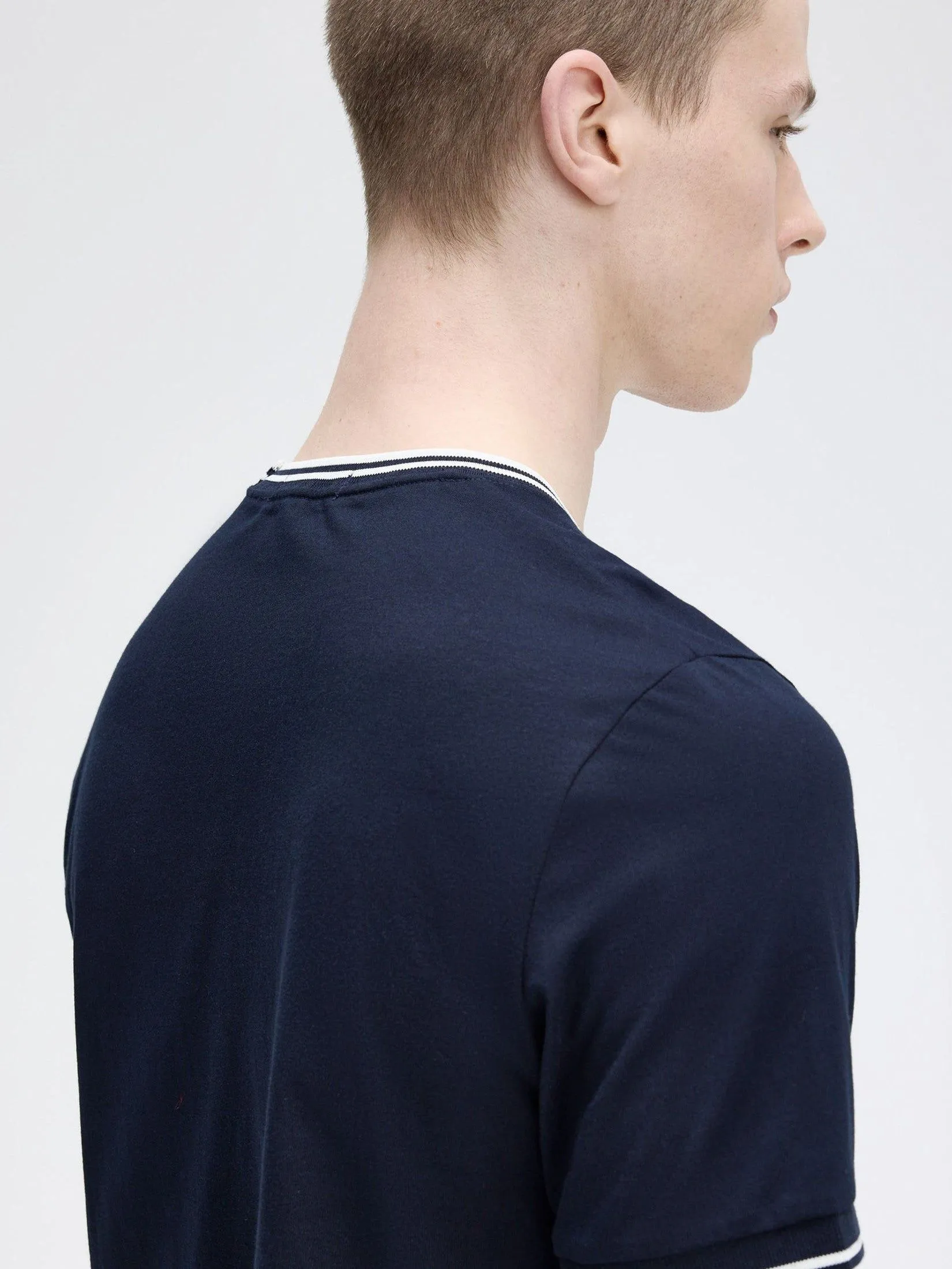 FRED PERRY Men TWINTIPPEDT-SHIRT Navy Blue