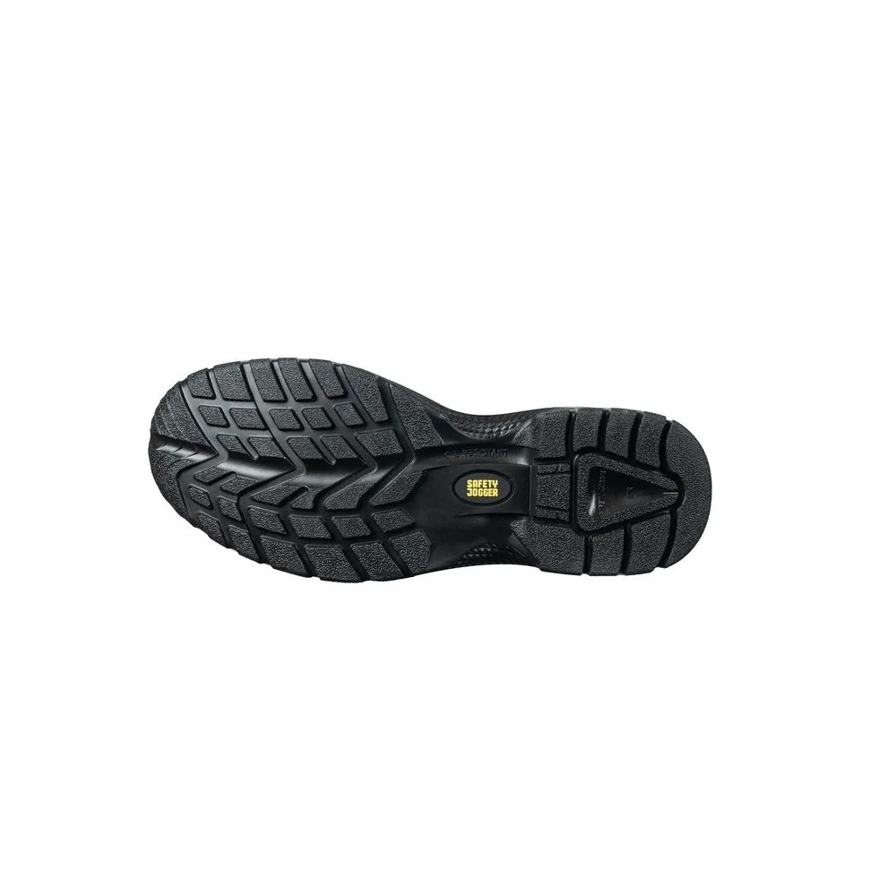 SAFETY JOGGER Black Leather Safety Shoes SAFETYRUN