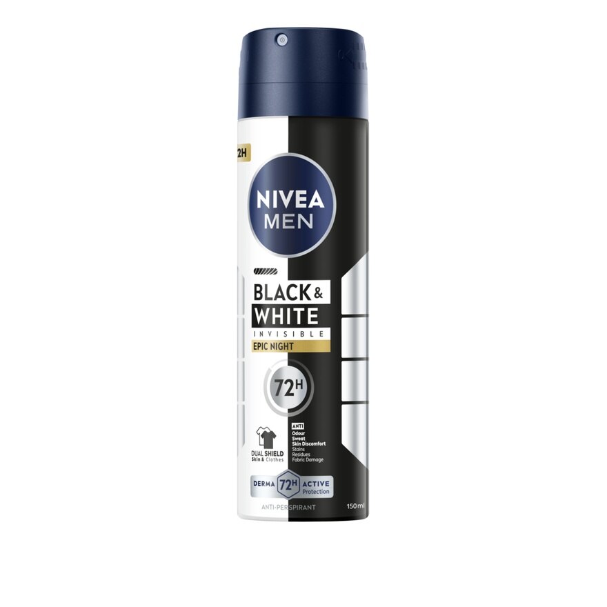 Nivea Men Spray Black  White Invisible Epic Night 150 Ml.