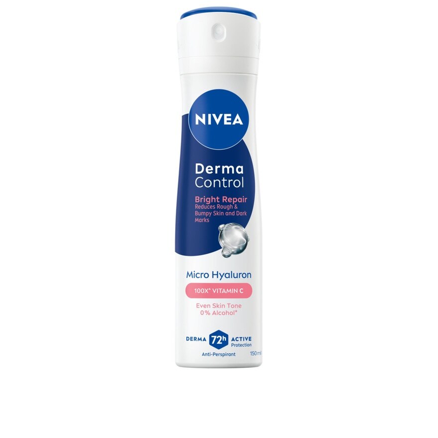 Nivea Spray Derma Control Bright Repair 150 Ml. สเปรย์ลดเหงื่อ ระงับกลิ่นกาย - Pink