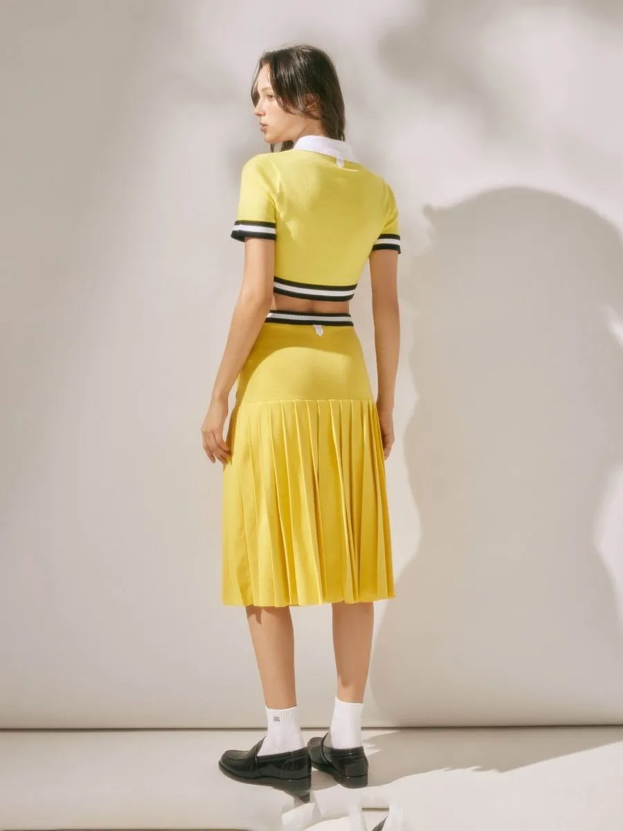 ASV (RS24) Dorothy Women Pleated Skirt Yellow