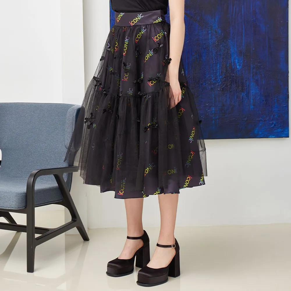 ICONIC BLACK HEARTLY SKIRT