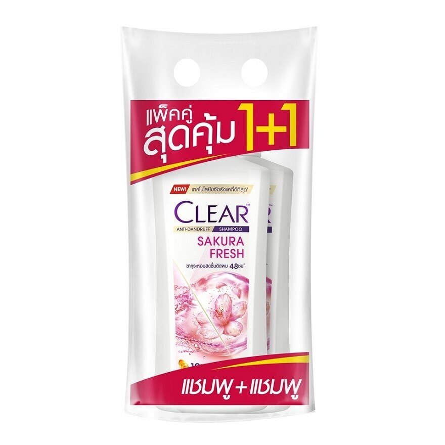 Clear Shampoo Anti-Dandruff Sakura Fresh 350 Ml.Twin Pack