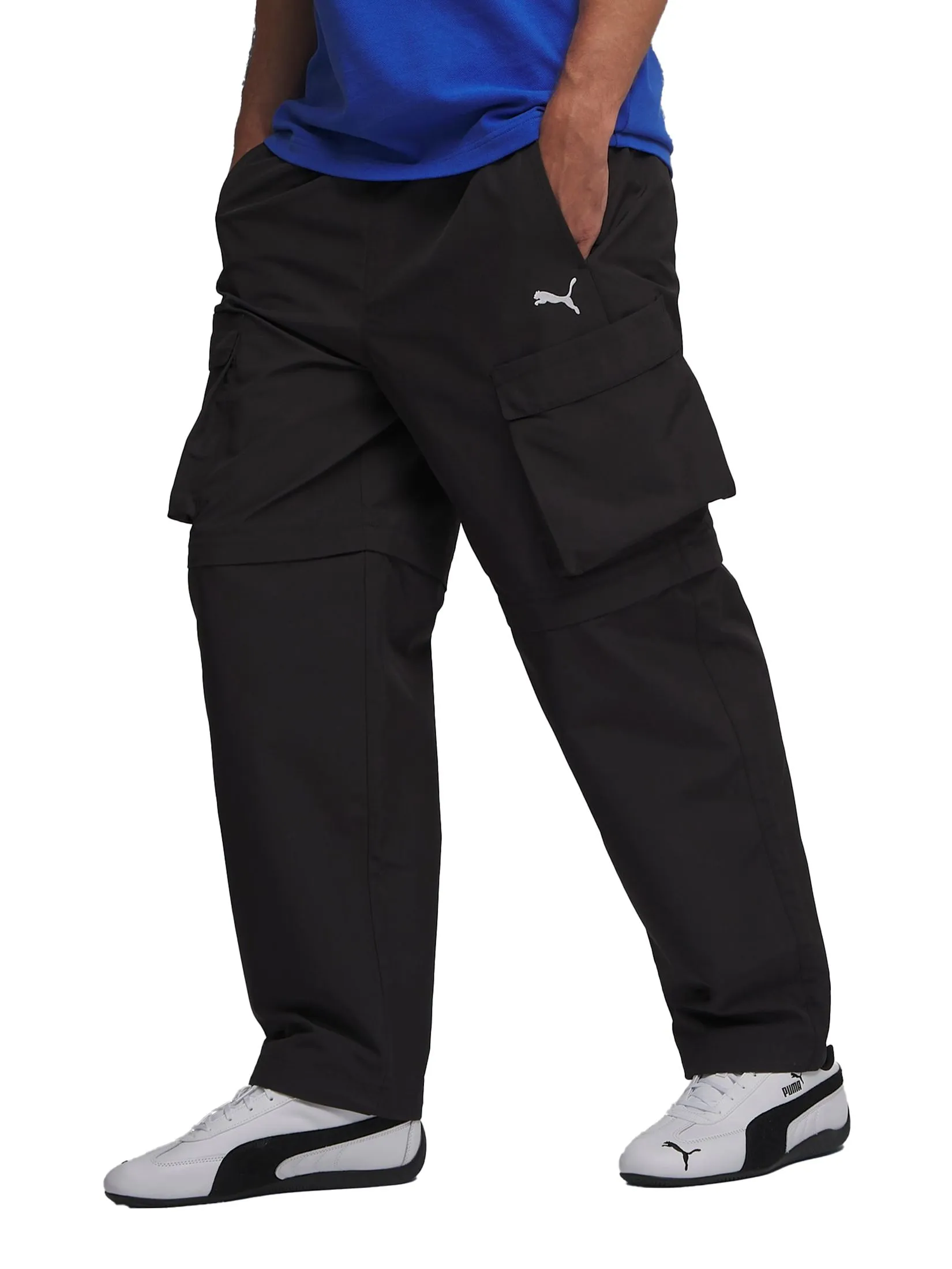 PUMA Men Cargo Pants Wardrobe Essentials 2In1 Puma Black