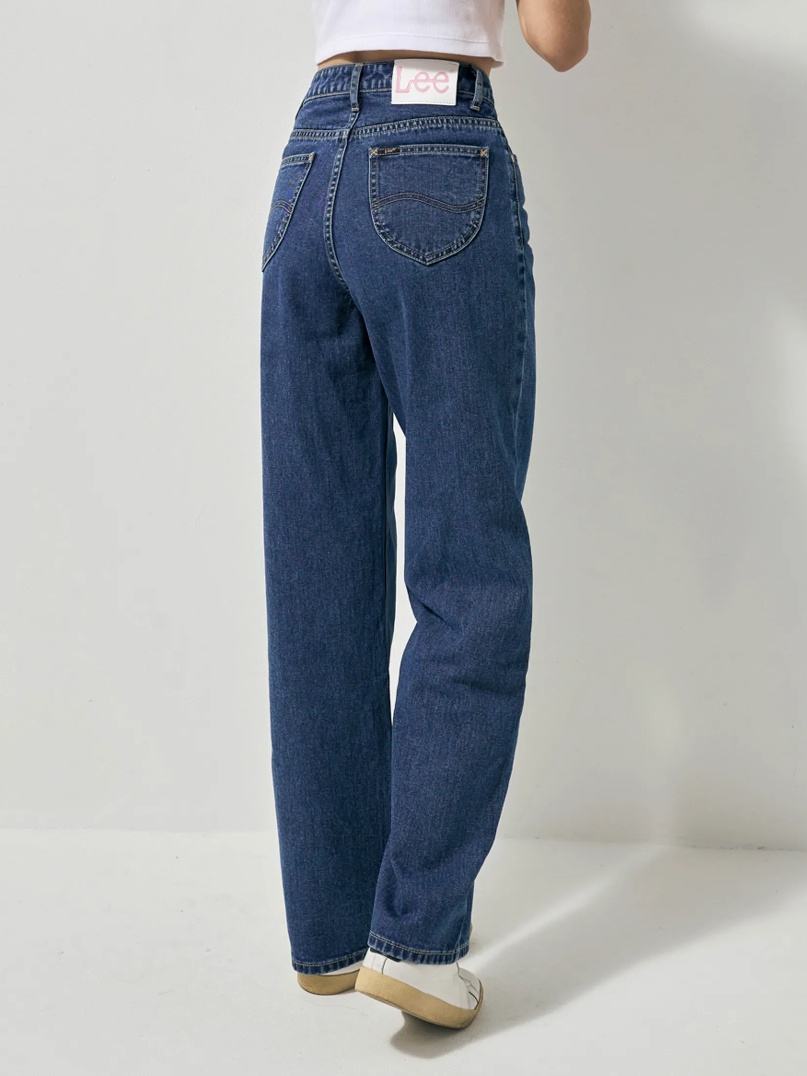 LEE Women s Jeans Lee Pink Collection High Comfort Fit Mid Indigo