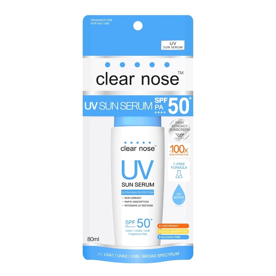 Clear Nose UV Sun Serum SPF50+ PA++++ 80 Ml. - Blue