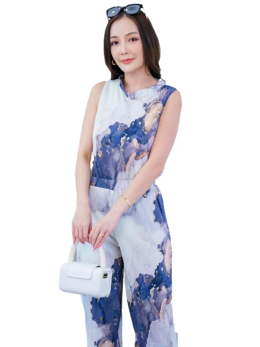 JOON Simply Pleat  Women Set  - Blue Sapphires - Dark Navy