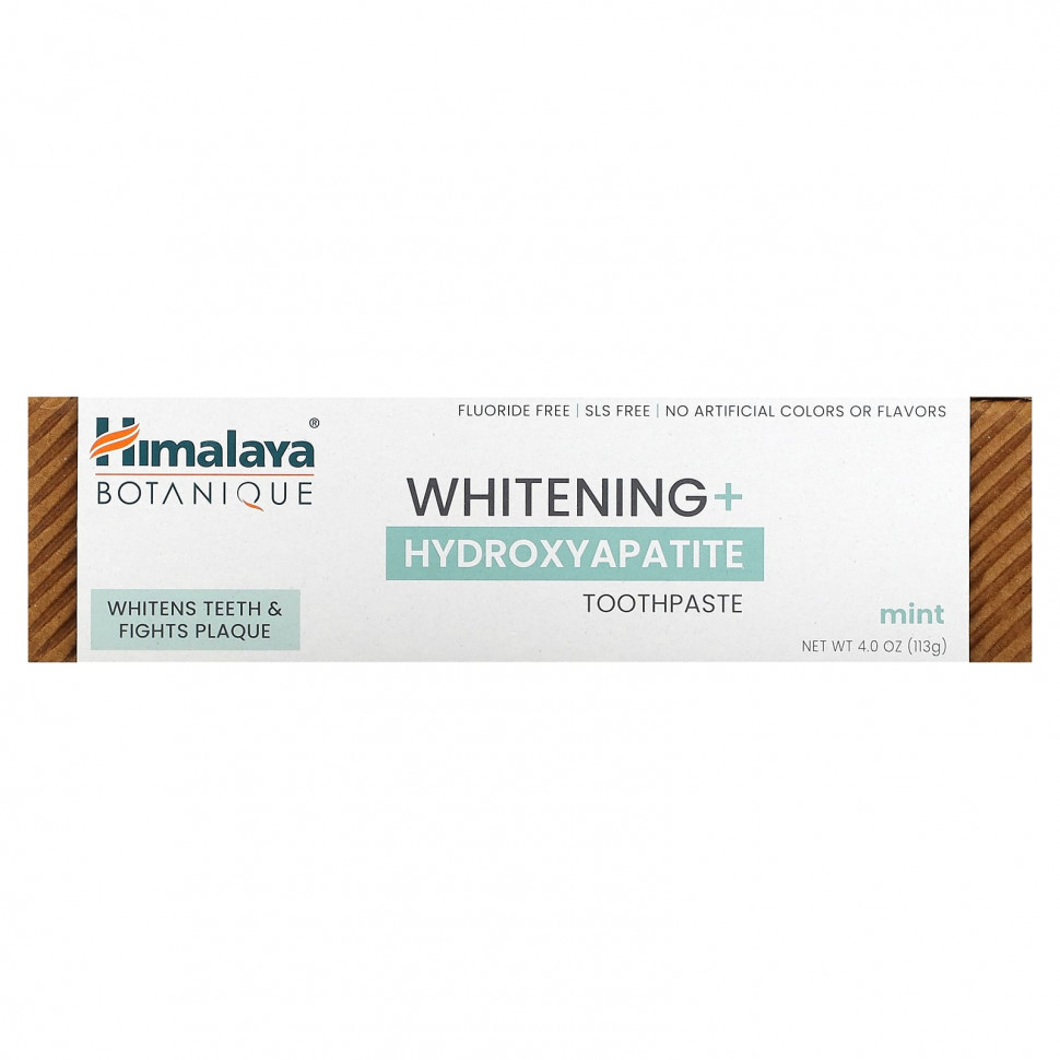 Himalaya, Отбеливающая зубная паста с гидроксиапатитом, мята, 113 г (4 унции)