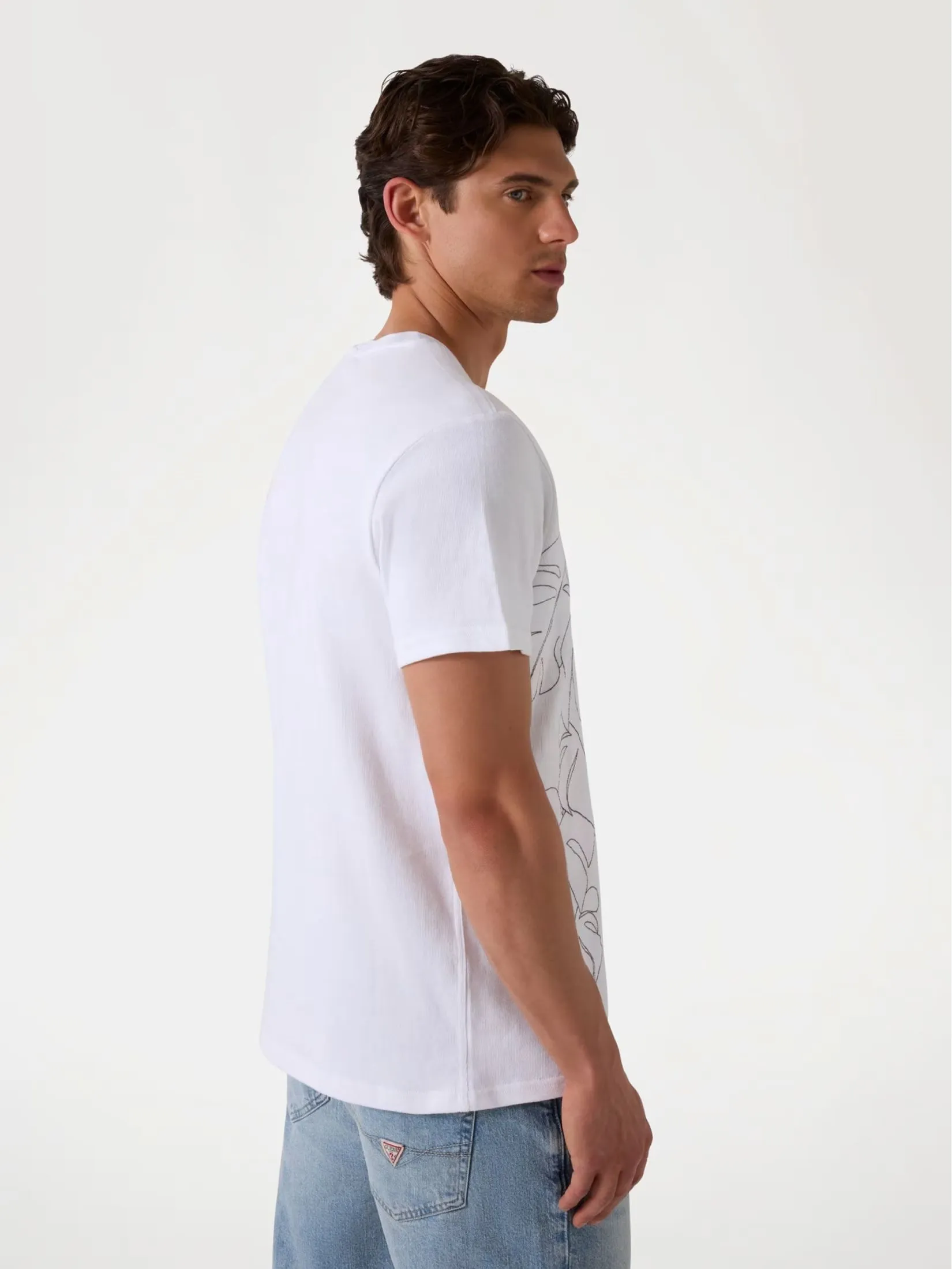 GUESS GUESS MEN Regular-fit Logo  T-Shirt  M5GI22KCT51  -  White