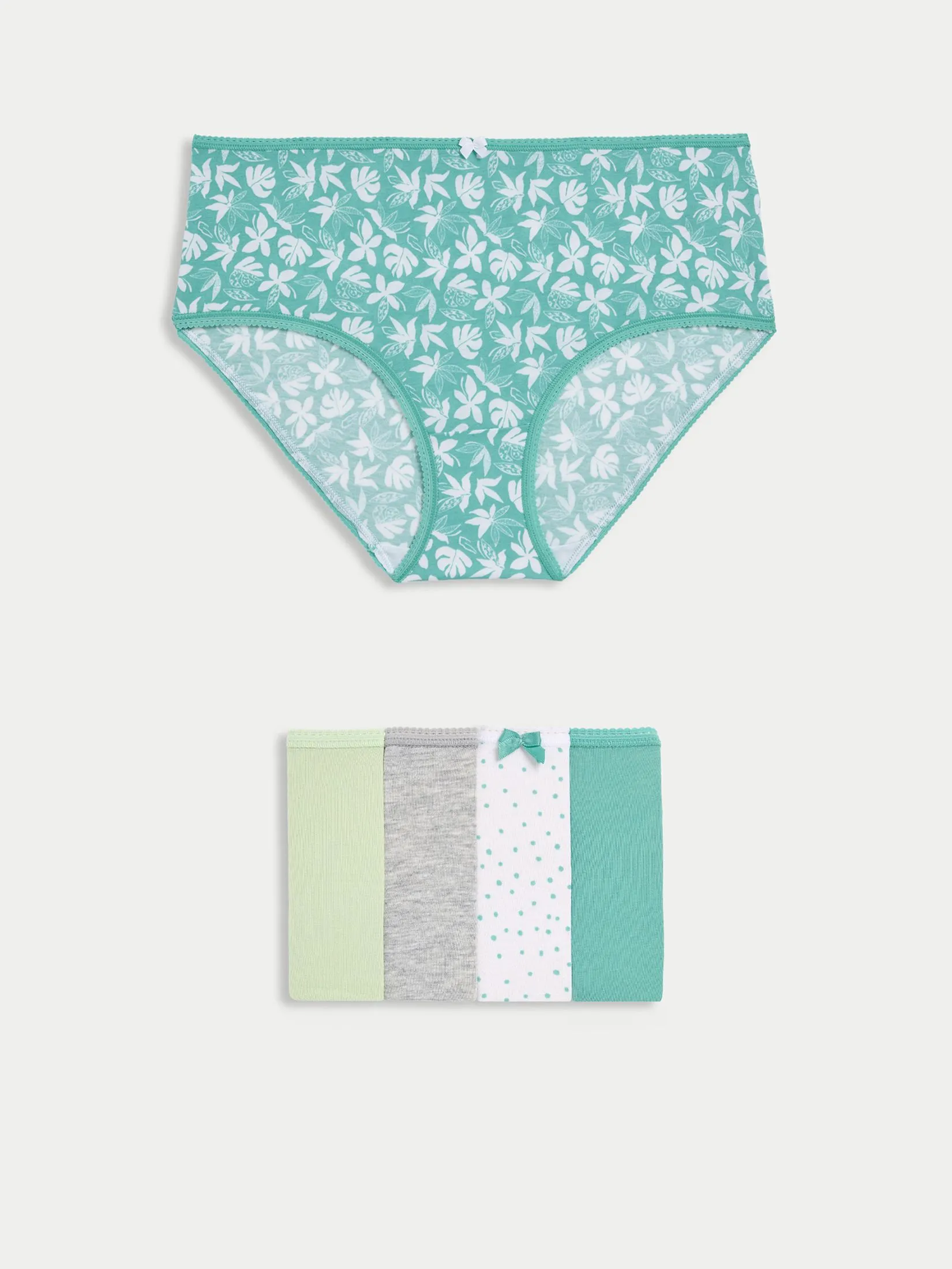 MARKS & SPENCER Women High Rise Shorts Cotton Lycra 5 Pk Multi-Color