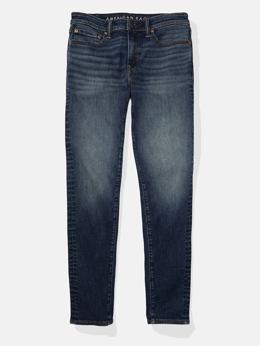 AMERICAN EAGLE MEN INTL EXCLUSIVE DARK CLEAN SKINNY CROPPED 896 DARK WASH