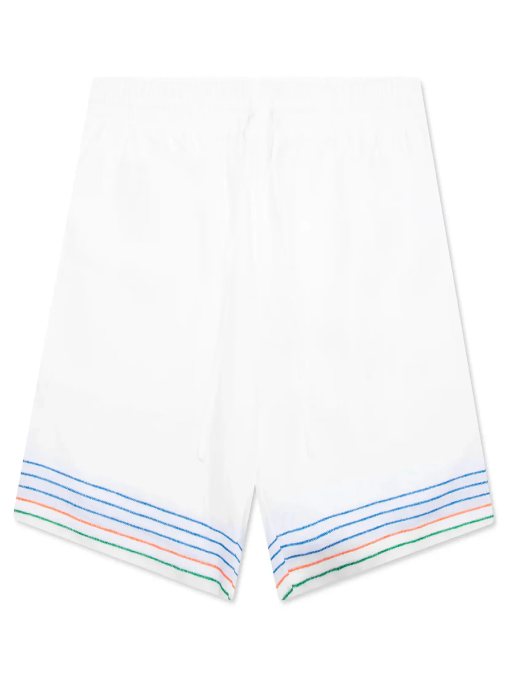 CASABLANCA EMBROIDERED LINEN SHORTS IN LE FIL DE LA MUSIQUE