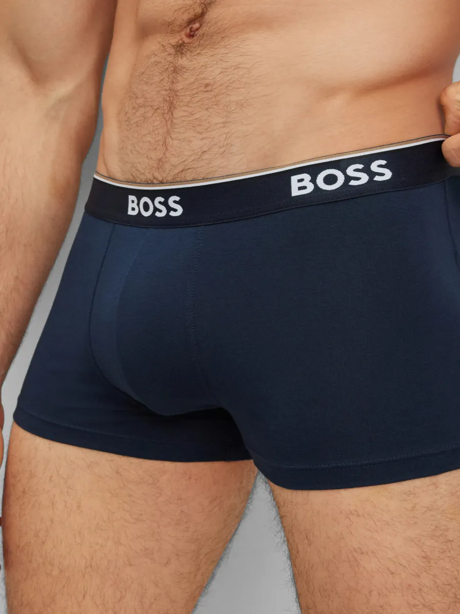 BOSS Men s Underwear Trunks 3 pcs Open Blue