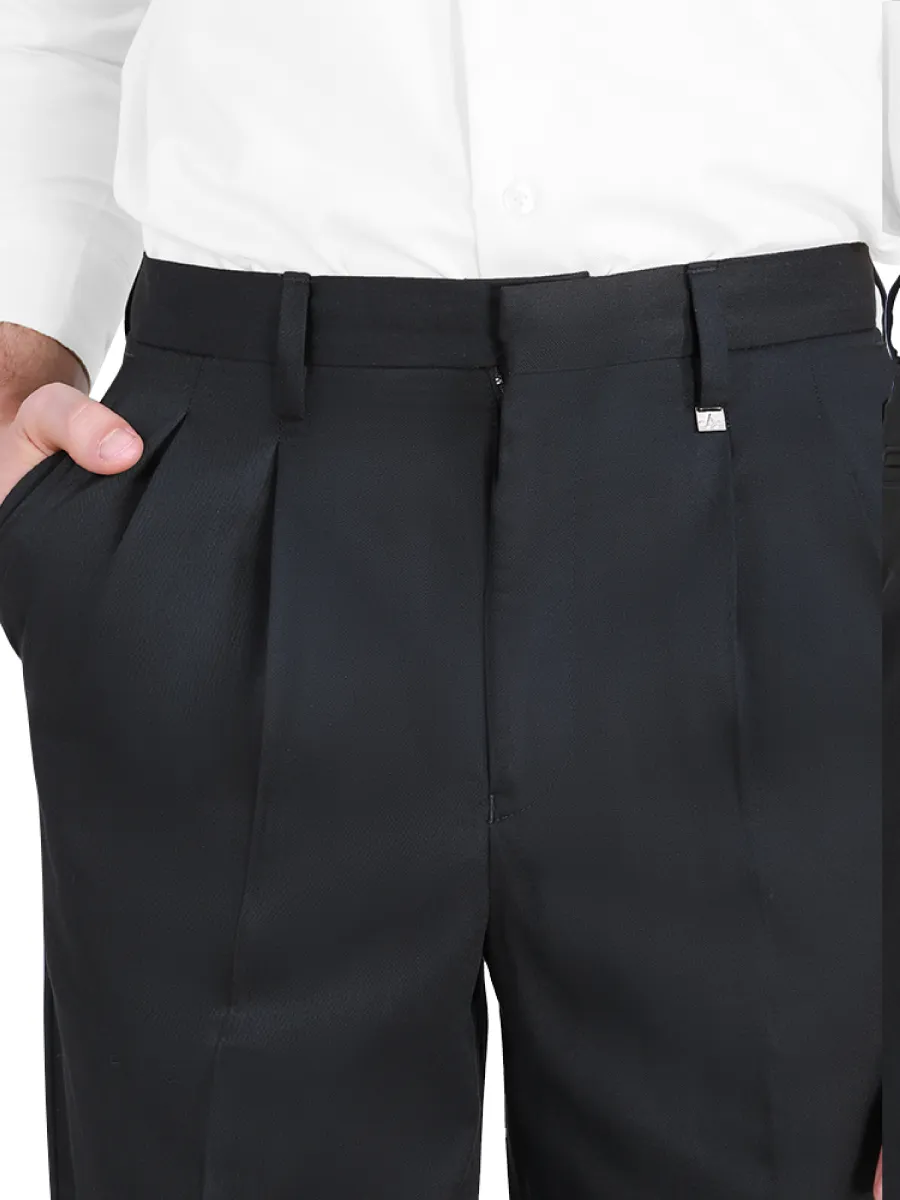 ARROW Men's Pleated slacks Comfort fit style MSCC8A4 Black