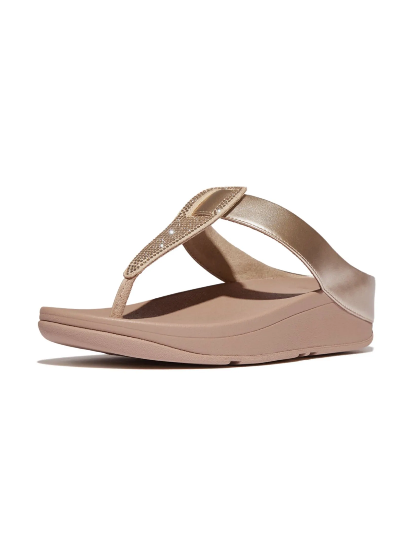 FitFlop™ WOMEN'S FINO CRYSTAL METALLIC TOE-POST BEIGE