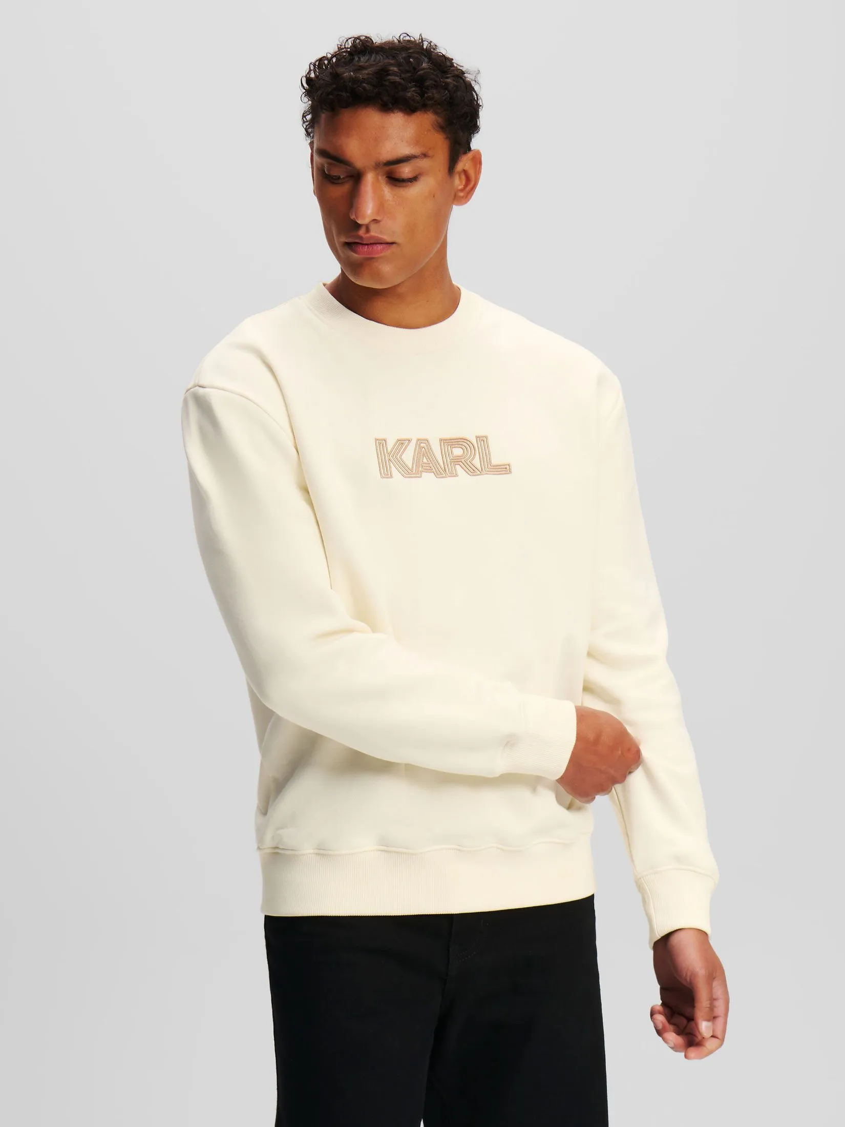 KARL LAGERFELD ART DECO LOGO SWEATSHIRT PRISTINE