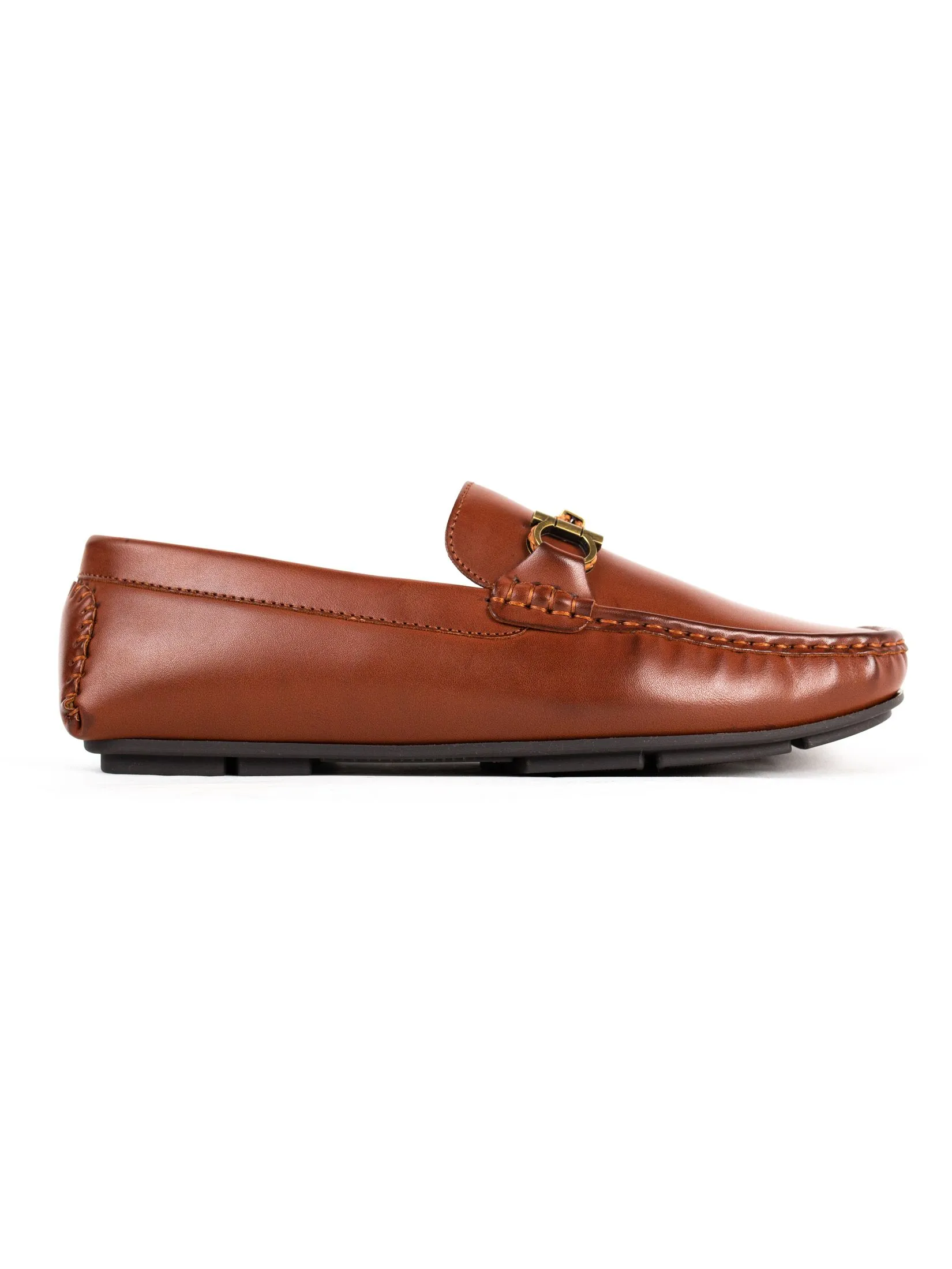 CHARLED Men's PU Loafer RC Brown Size - 40 EU